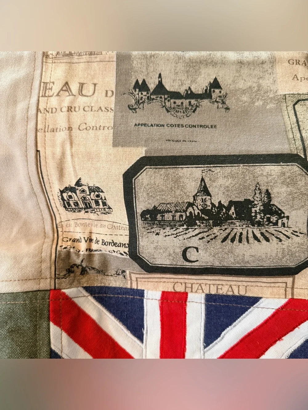 Canvas Mail pillow cases  with Star and Union Jack Accent
